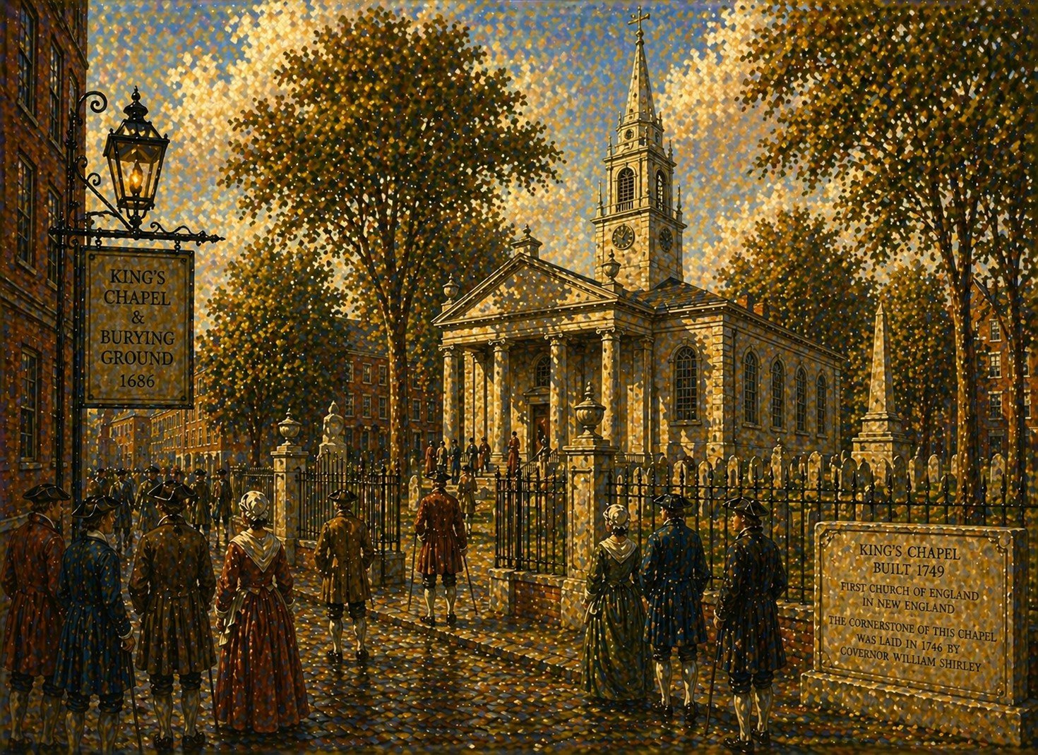 Freedom Trail Boston - King's Chapel & Burying Ground